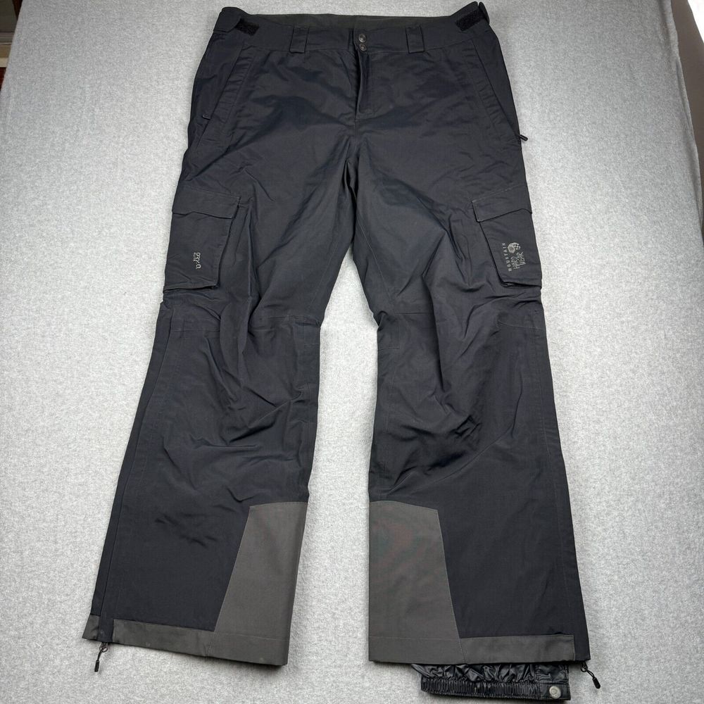 Mountain Hardwear Ski Pants Mens XL Black Snow Dry Q Elite Winter Waterproof